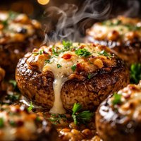 Broiled Mushrooms and Cheese