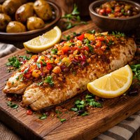 Broiled Orange Roughy with Salsa Glaze
