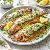 Broiled Rainbow Trout with Herb Mayonnaise