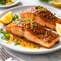 Broiled Salmon with Marmalade Dijon Glaze