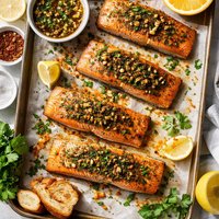 Broiled Salmon with Spice Pomade Alton Brown