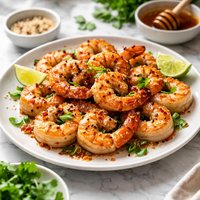 Broiled Shrimp with Honey Sesame Sauce