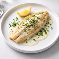 Broiled Sole in Light Cream Sauce