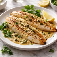 Broiled Sole with Mustard Sauce
