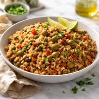 Brown Rice and Pigeon Peas Arroz Con Gandules