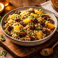 Brown Rice Salad with Dates and Oranges
