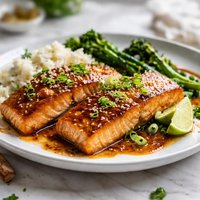 Brown Sugar and Ginger Glazed Salmon