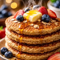 Brown Sugar Oatmeal Pancakes
