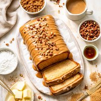 Brown Sugar Pound Cake with Creamy Warm Brown Sugar Glaze