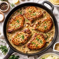 Browned Pork Chops with Gravy