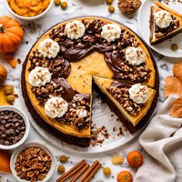 Brownie Pumpkin Cheesecake