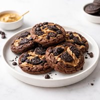Brownie Swirled Peanut Butter Oreo Cookies