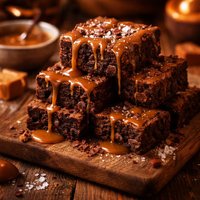 Brownies with Caramel Sauce
