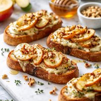 Bruschetta Gorgonzola and Apples