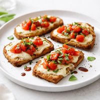 Bruschetta with Cheese and Tomatoes