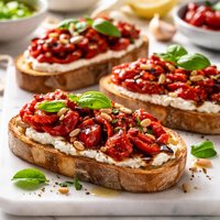 Bruschetta with Roasted Red Peppers Yummy
