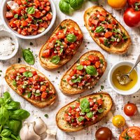 Bruschetta with Tomatoes and Basil