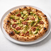 Brussels Sprout and Pancetta Pizza