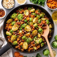 Brussels Sprouts and Apricot Saute