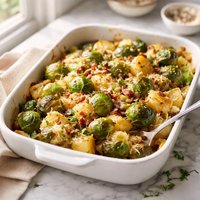 Brussels Sprouts and Potato Bake
