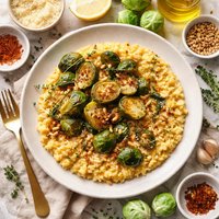 Brussels Sprouts and Saffron Risotto