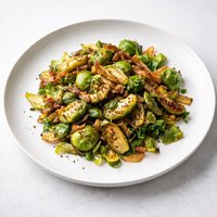 Brussels Sprouts Hash with Caramelized Shallots