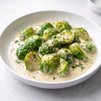 Brussels Sprouts in Creamy Mustard Sauce