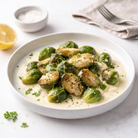 Brussels Sprouts in Lemon Cream