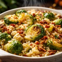 Brussels Sprouts Rice Casserole