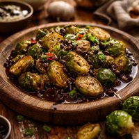 Brussels Sprouts with Black Bean Garlic Sauce
