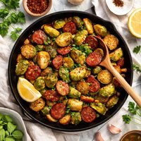 Brussels Sprouts with Chorizo