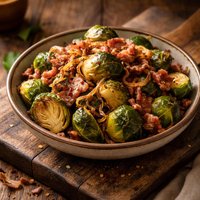 Brussels Sprouts with Fried Onions and Pancetta