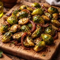 Brussels Sprouts with Onion and Mustard Seeds