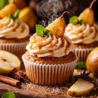 Bubbly Pear Cupcakes