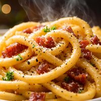 Bucatini with Pancetta Cheese and Eggs