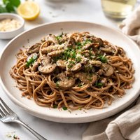 Buckwheat Noodles with Mushroom Sauce