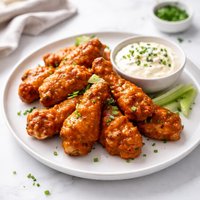 Buffalo Chicken Wings with a Blue Cheese Dip