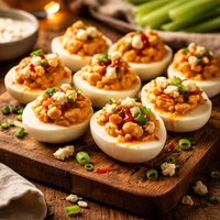 Buffalo Stuffed Eggs
