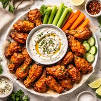 Buffalo Wings with Greek Yogurt Dip