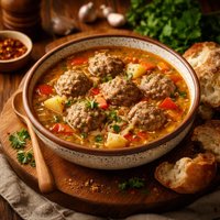 Bulgarian Meatball Soup