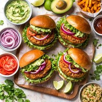 Bulgur Burgers with Avocado Mayo
