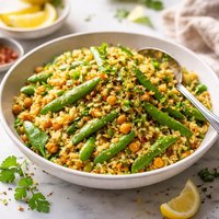 Bulgur Pilaf with Pea Pods