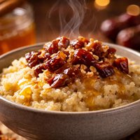 Bulgur Pudding with Honey and Dates