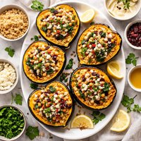 Bulgur Stuffed Acorn Squash