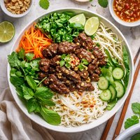 Bun Bo Grilled Lemongrass Beef Noodle Salad