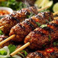Bun Cha Grilled Vietnamese Pork Skewered Recipe