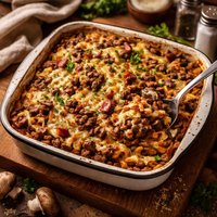 Burger Mushroom Bake