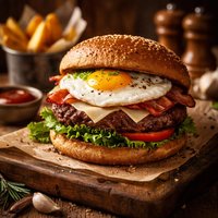 Burger with Fried Egg