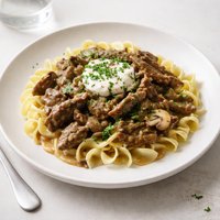 Burgundy Beef Stroganoff