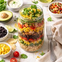 Burrito Bowl Mason Jar Salad